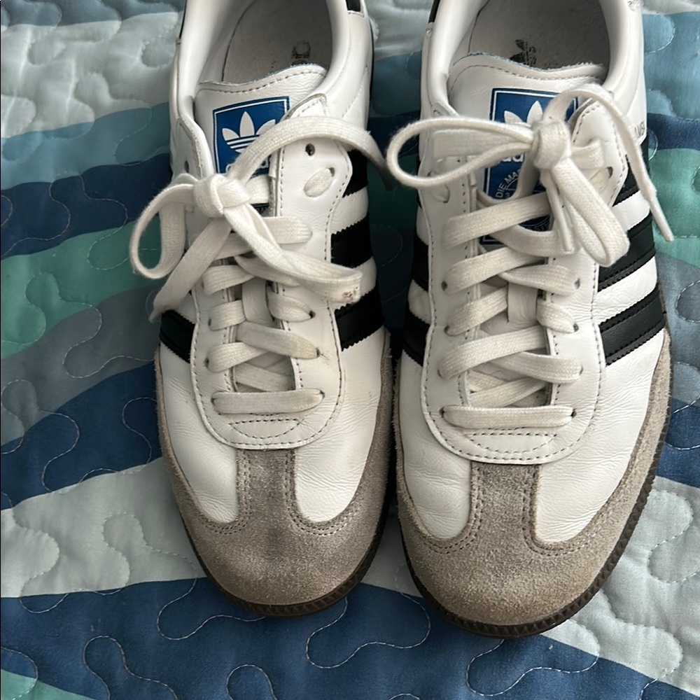 Adidas Classic White and Black Sneakers samba